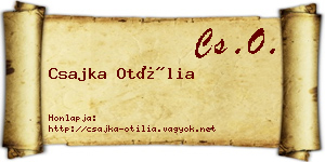 Csajka Otília névjegykártya